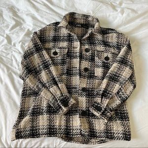 Zara plaid shacket
